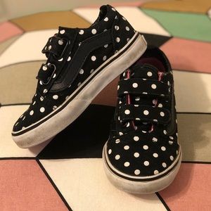 Black and White Polka Dot Vans (toddler size 7)